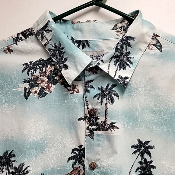 Windham Pointe Hawaiian Men's Shirt Short Sleeves Palm Trees Size XXL - Picture 2 of 8